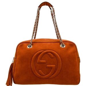 Gucci Orange Leather Shoulder Bag